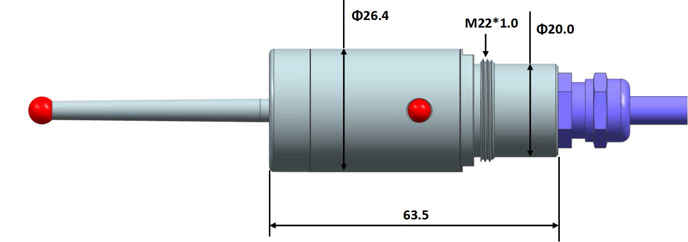 wired touch probe dimession