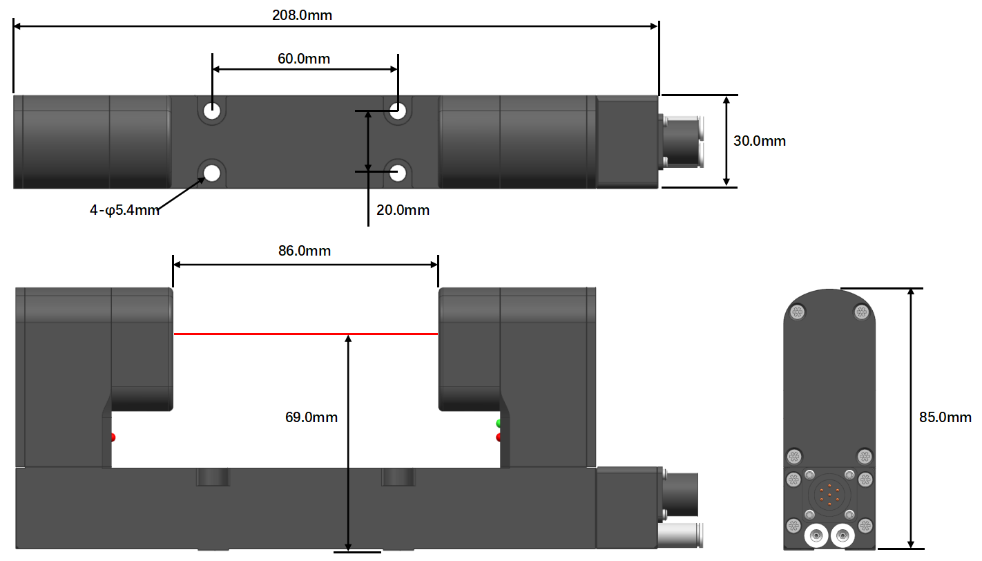 laser tool setting dimession