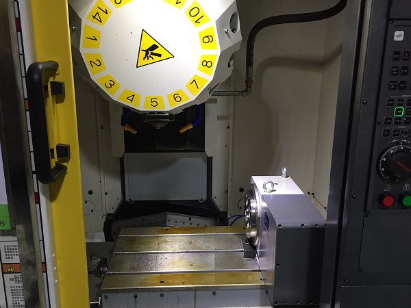 rotary table on FANUC robodrill