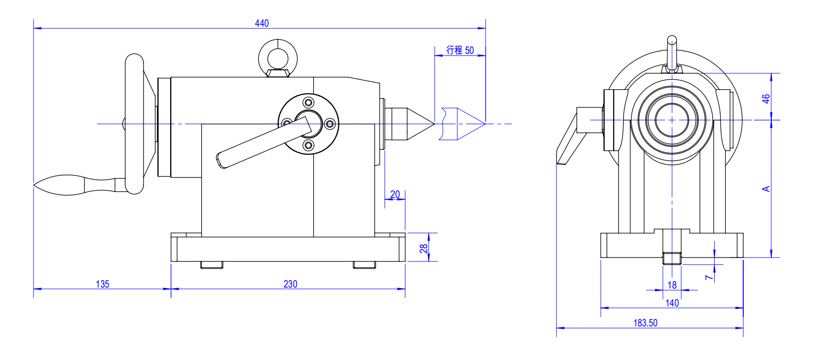 CNC rotary table accessories tailstock SilverCNC