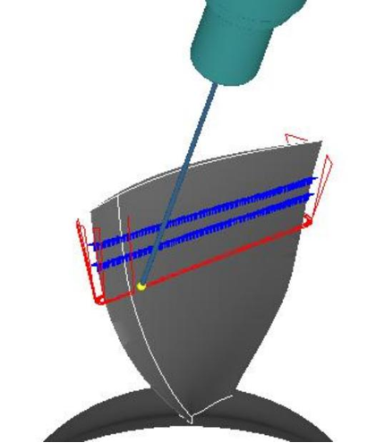 Probe software automatic planning of blade section measurement path